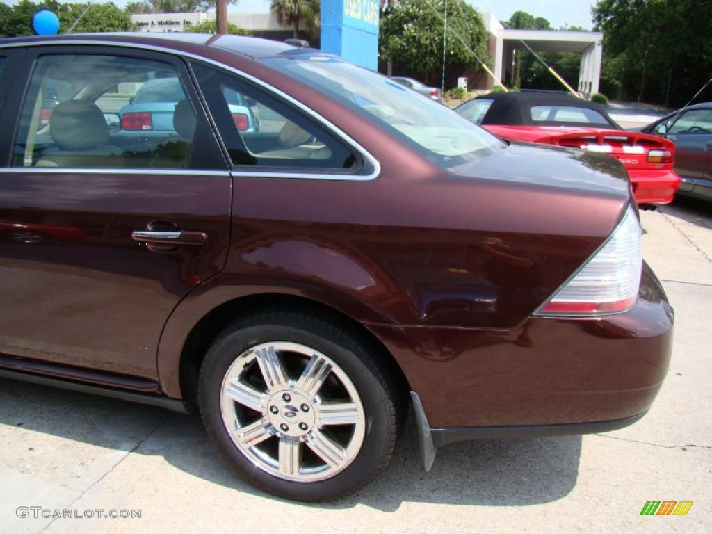 2009 Taurus Limited - Sangria Red Metallic / Camel photo #33
