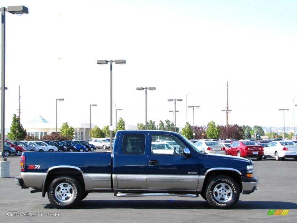 1999 Silverado 1500 LS Extended Cab 4x4 - Indigo Blue Metallic / Medium Gray photo #11