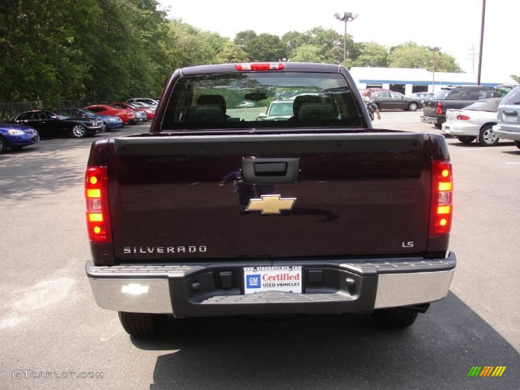 2009 Silverado 1500 LS Extended Cab - Dark Cherry Red Metallic / Dark Titanium photo #5