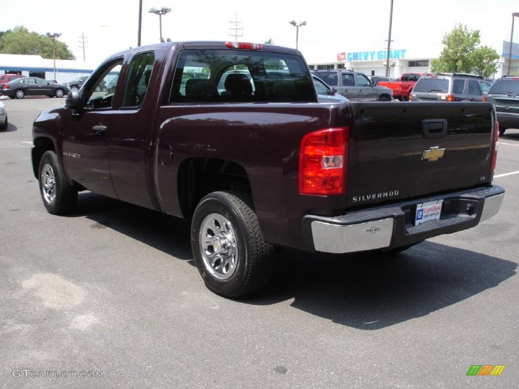 2009 Silverado 1500 LS Extended Cab - Dark Cherry Red Metallic / Dark Titanium photo #6