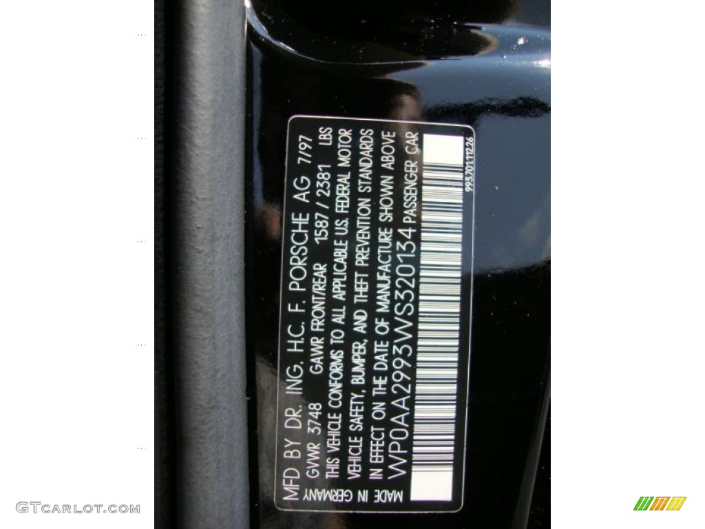 1998 911 Carrera S Coupe - Black / Black photo #53