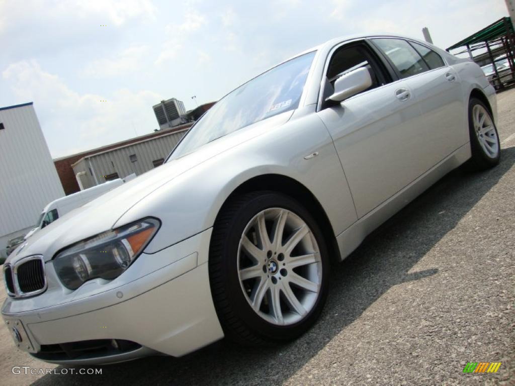 2003 7 Series 745i Sedan - Titanium Silver Metallic / Basalt Grey/Flannel Grey photo #1