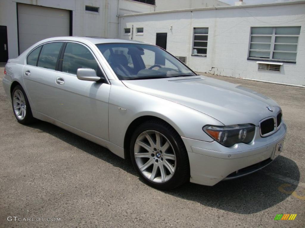 2003 7 Series 745i Sedan - Titanium Silver Metallic / Basalt Grey/Flannel Grey photo #6
