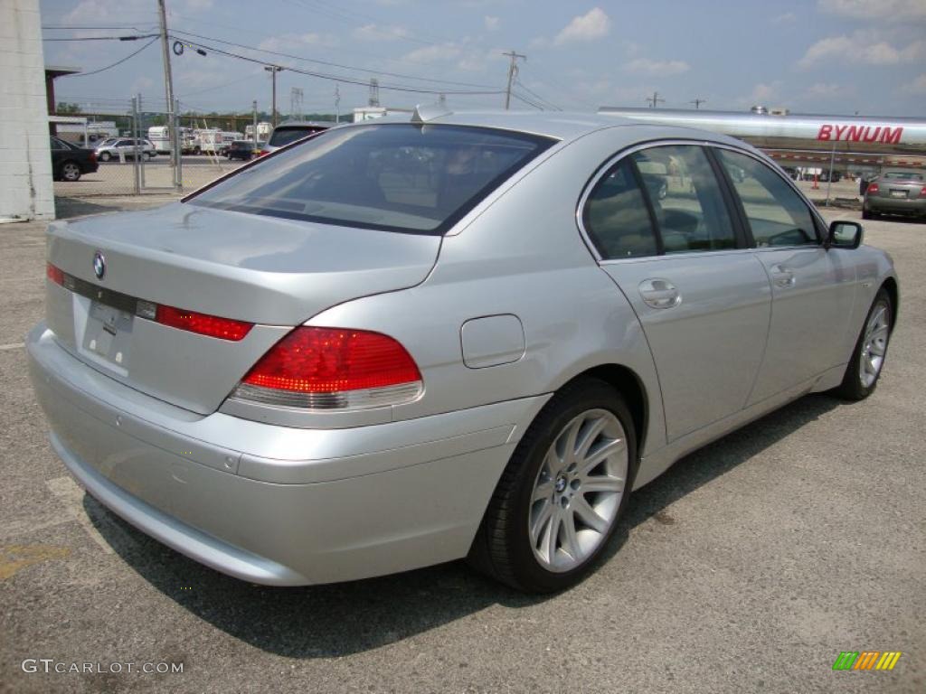 2003 7 Series 745i Sedan - Titanium Silver Metallic / Basalt Grey/Flannel Grey photo #8