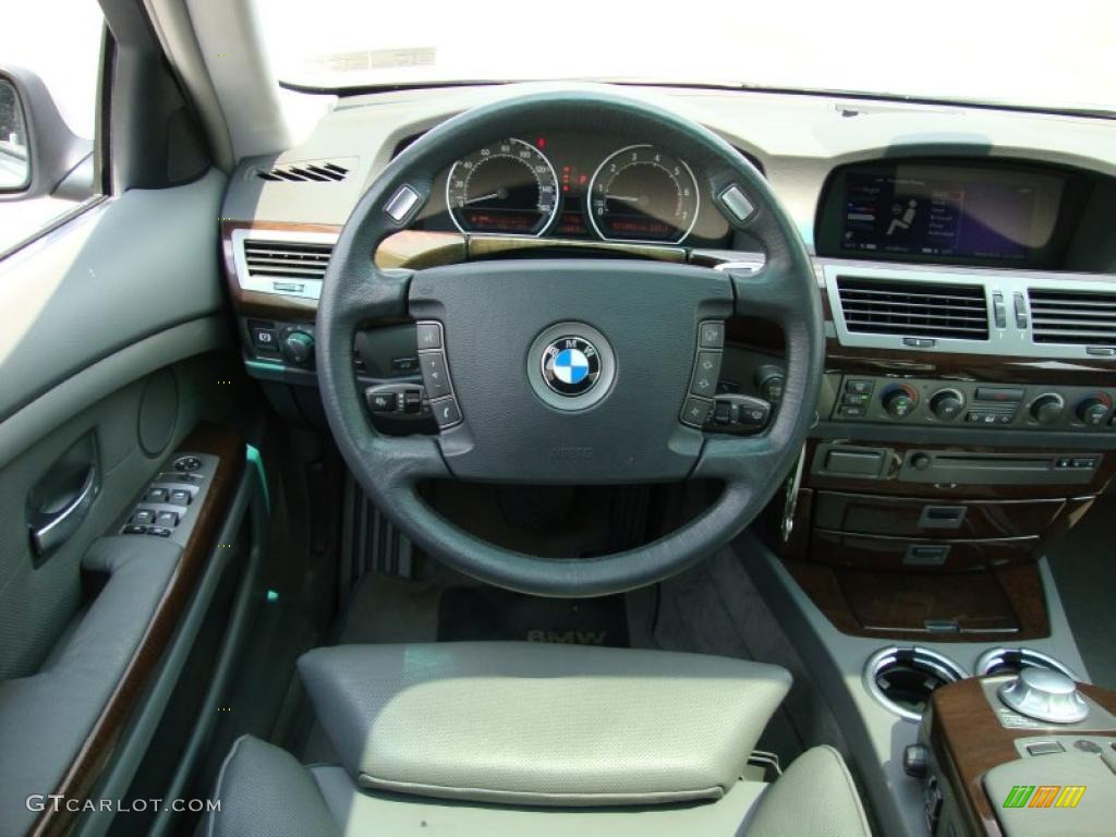 2003 7 Series 745i Sedan - Titanium Silver Metallic / Basalt Grey/Flannel Grey photo #30