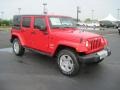 Flame Red - Wrangler Unlimited Sahara 4x4 Photo No. 3