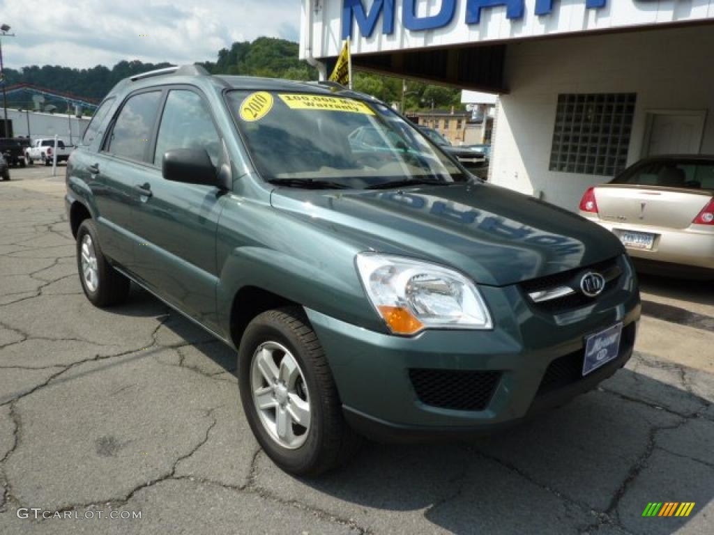 2010 Sportage LX V6 4x4 - Verdant Green / Beige photo #3