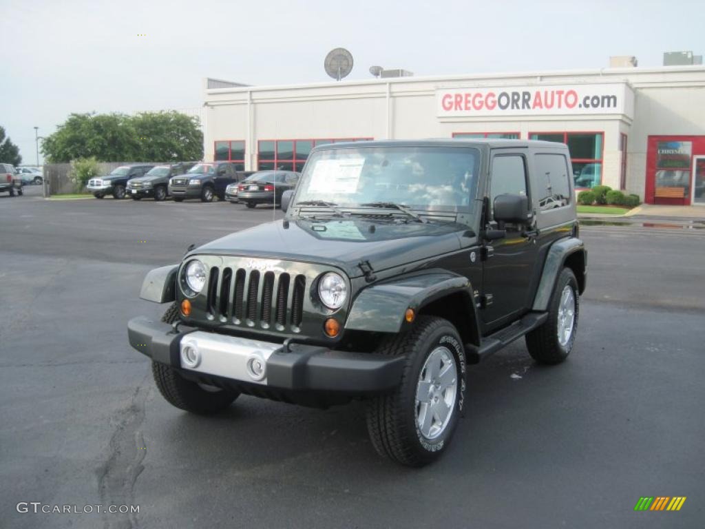 2010 Wrangler Sahara 4x4 - Natural Green Pearl / Dark Khaki/Medium Khaki photo #1