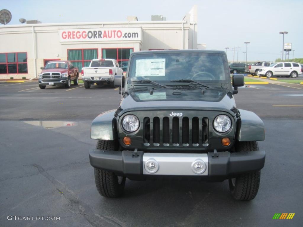 2010 Wrangler Sahara 4x4 - Natural Green Pearl / Dark Khaki/Medium Khaki photo #2