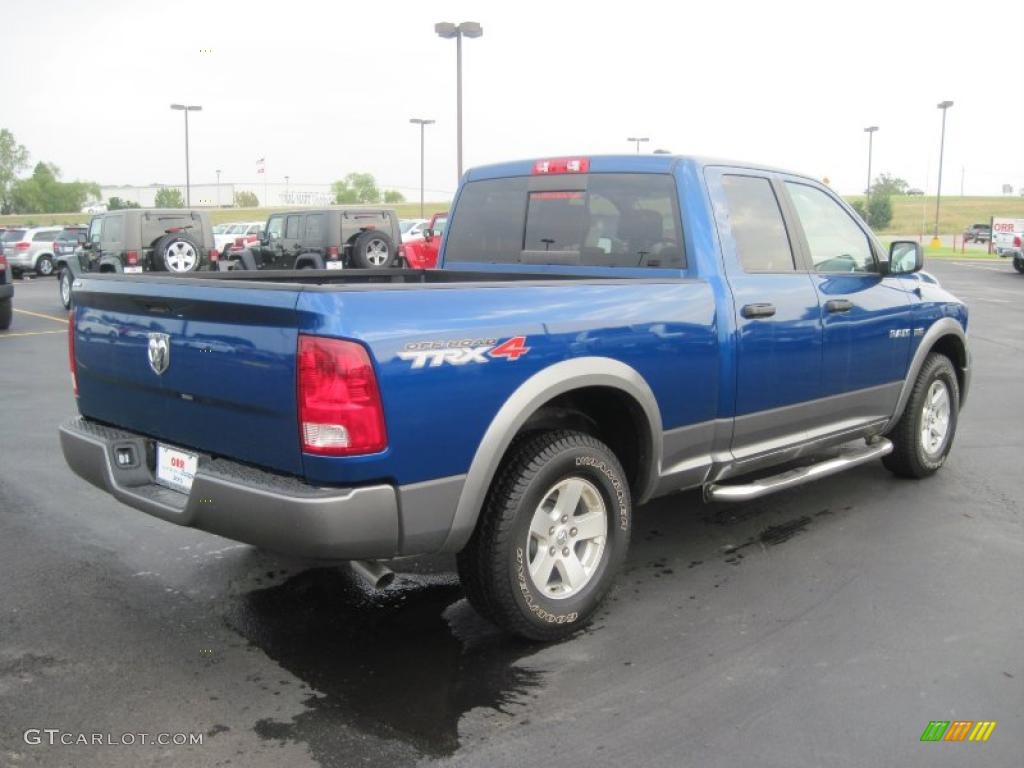 2010 Ram 1500 TRX Quad Cab - Deep Water Blue Pearl / Dark Slate Gray photo #4