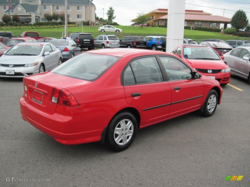 2005 Civic Value Package Sedan - Rallye Red / Gray photo #5