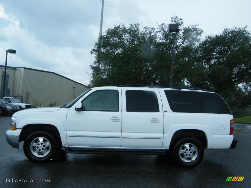 2001 Suburban 1500 LT - Summit White / Tan photo #2