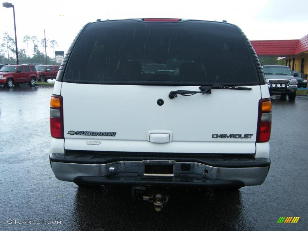 2001 Suburban 1500 LT - Summit White / Tan photo #4