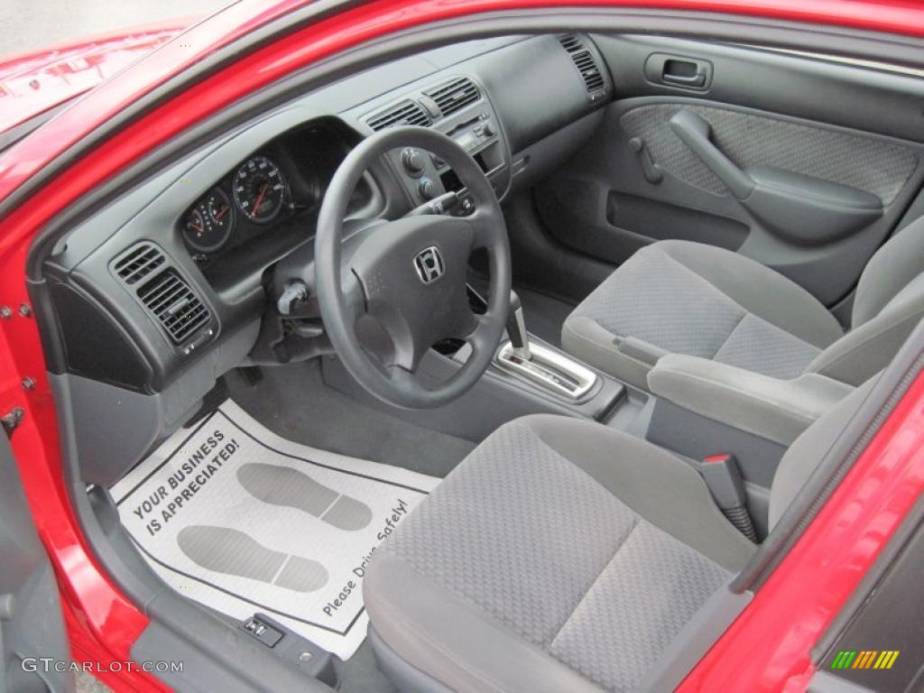 2005 Civic Value Package Sedan - Rallye Red / Gray photo #13