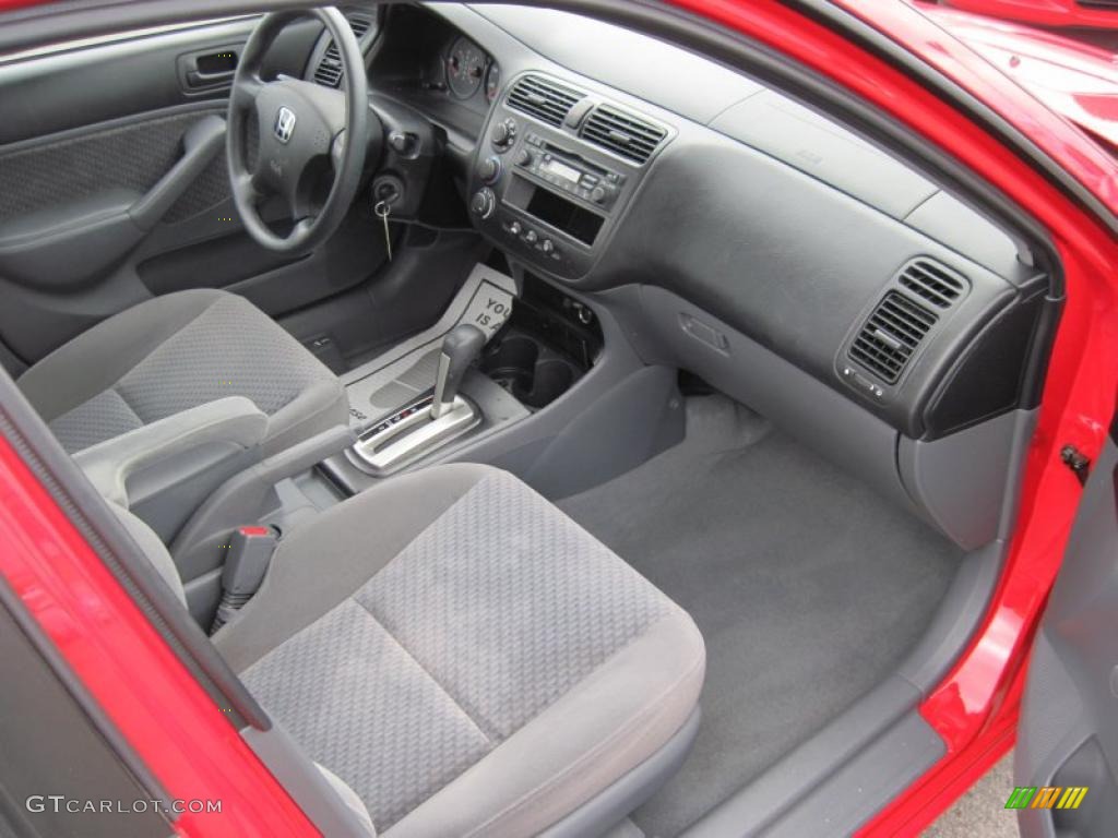 2005 Civic Value Package Sedan - Rallye Red / Gray photo #16
