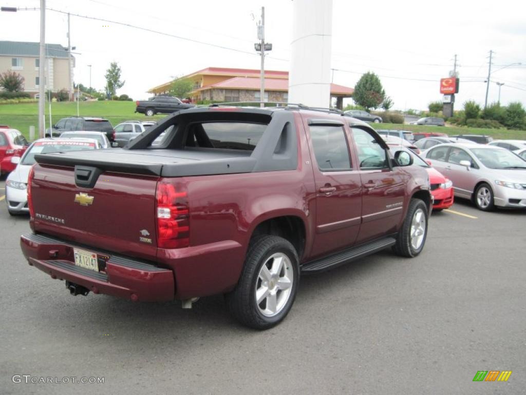 2008 Avalanche LT - Deep Ruby Red Metallic / Dark Titanium/Light Titanium photo #5