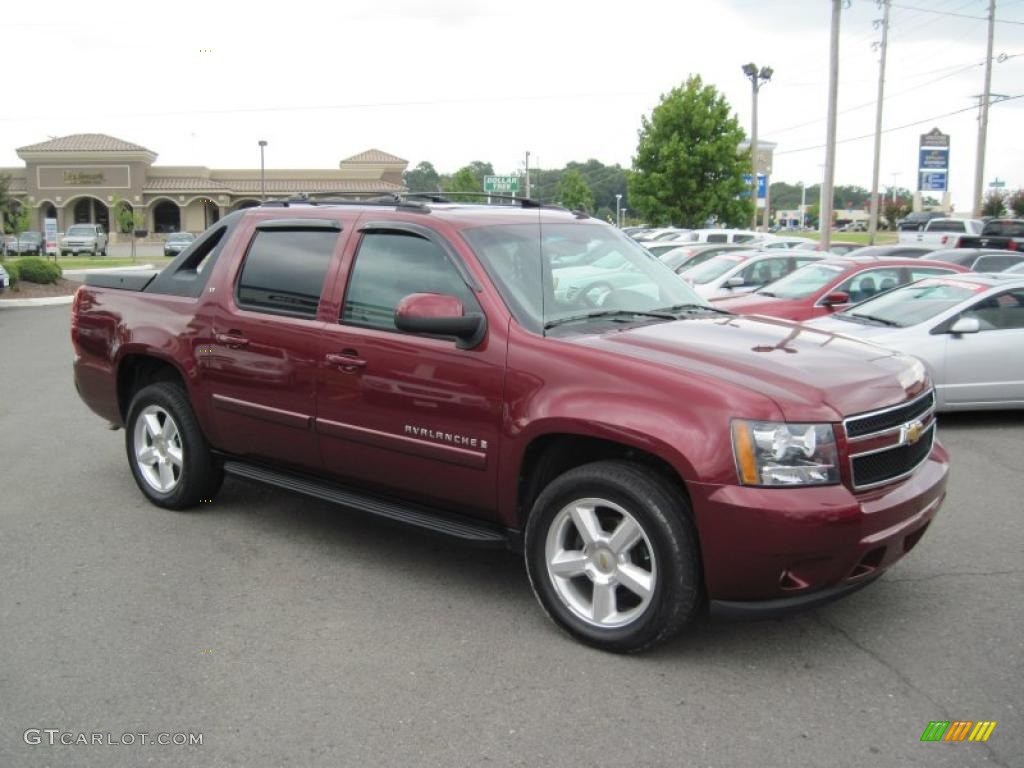 2008 Avalanche LT - Deep Ruby Red Metallic / Dark Titanium/Light Titanium photo #7
