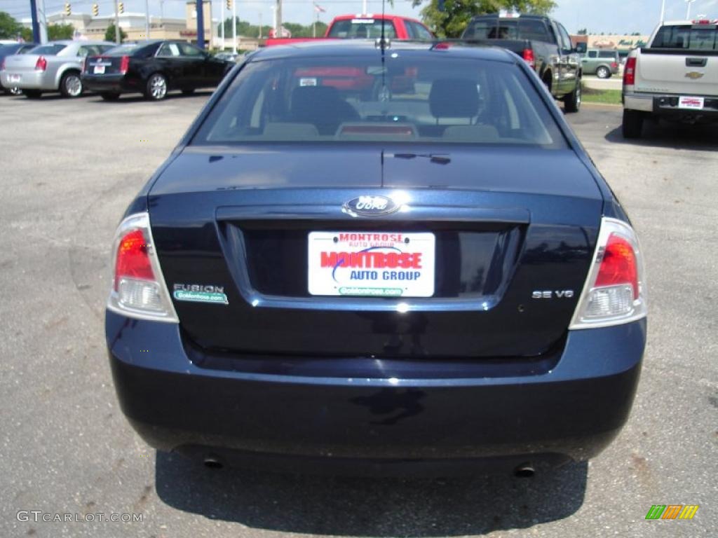 2008 Fusion SE V6 - Dark Blue Ink Metallic / Charcoal Black photo #4