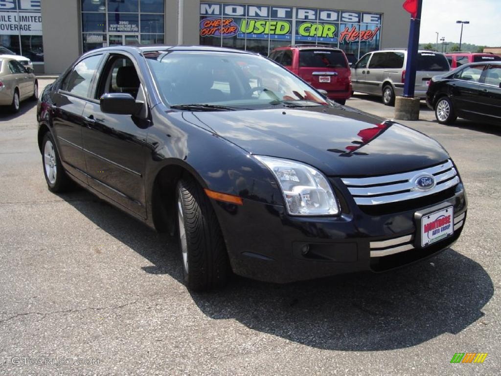 2008 Fusion SE V6 - Dark Blue Ink Metallic / Charcoal Black photo #7