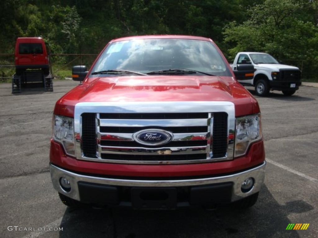 2010 F150 XLT SuperCab 4x4 - Red Candy Metallic / Medium Stone photo #10