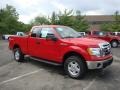 2010 Vermillion Red Ford F150 XLT SuperCab 4x4  photo #1