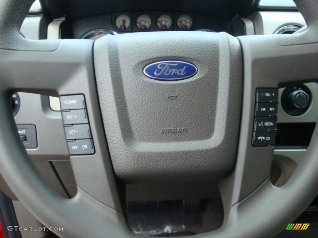 2010 F150 XLT SuperCab 4x4 - Vermillion Red / Medium Stone photo #18