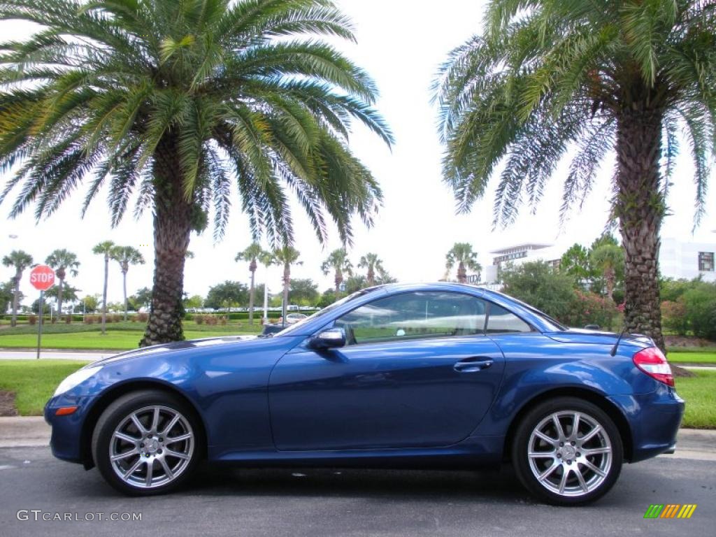2005 SLK 350 Roadster - Orion Blue Metallic / Ash Grey photo #1