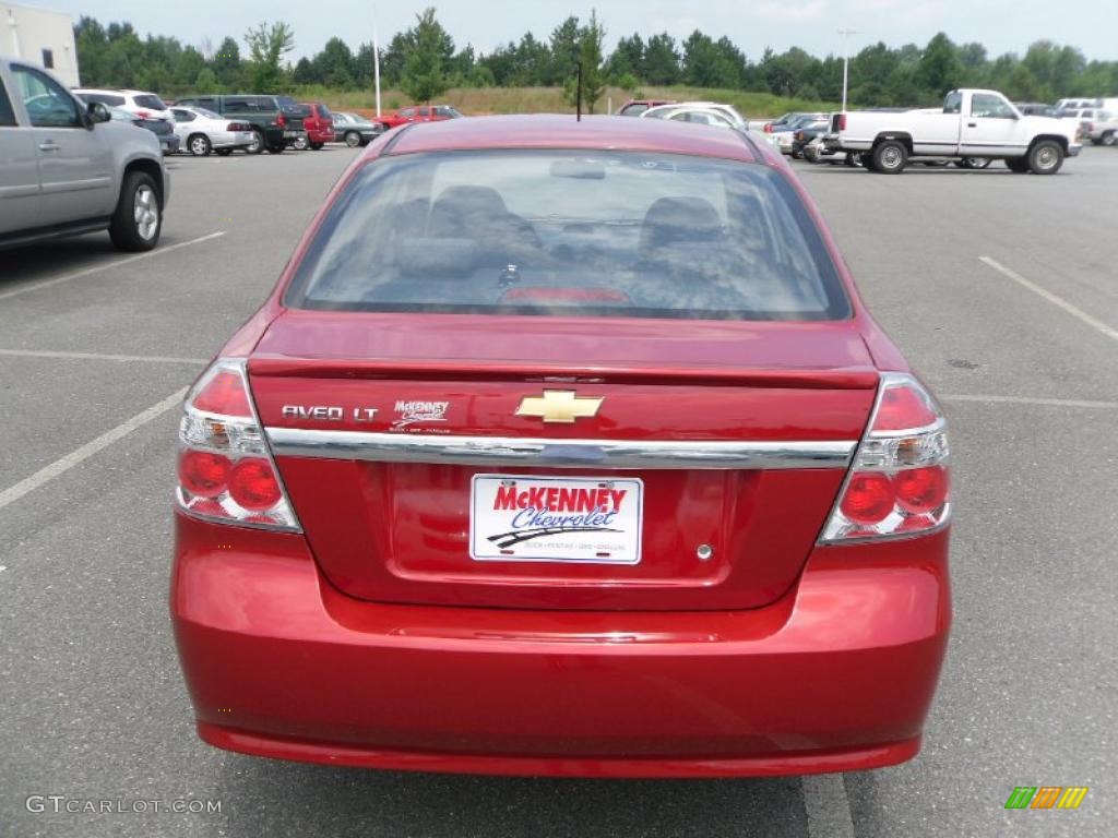 2010 Aveo LT Sedan - Sport Red / Charcoal photo #3