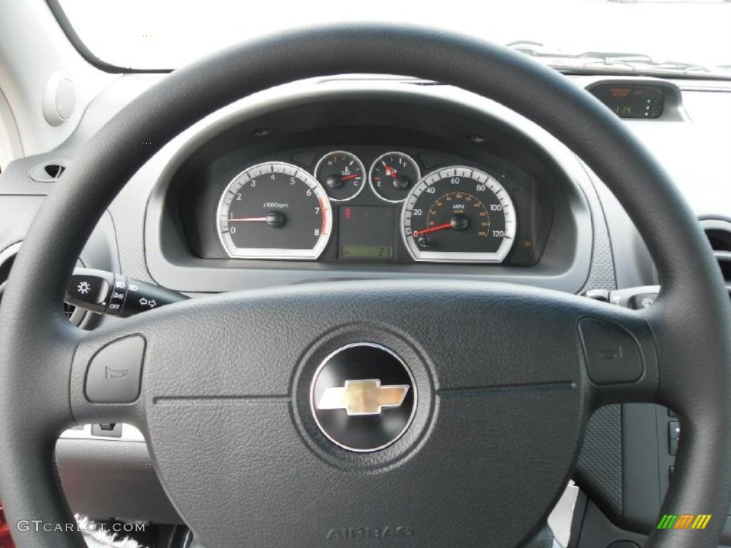 2010 Aveo LT Sedan - Sport Red / Charcoal photo #11