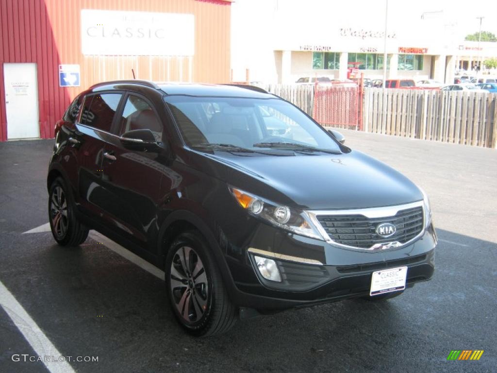 2011 Sportage EX - Black Cherry / Alpine Gray photo #7