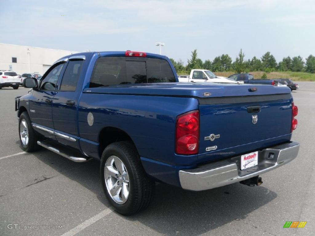 2008 Ram 1500 Lone Star Edition Quad Cab - Electric Blue Pearl / Medium Slate Gray photo #2