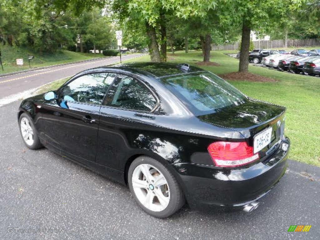 2009 1 Series 128i Coupe - Black Sapphire Metallic / Black photo #2