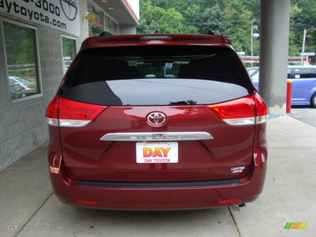 2011 Sienna Limited AWD - Salsa Red Pearl / Bisque photo #3