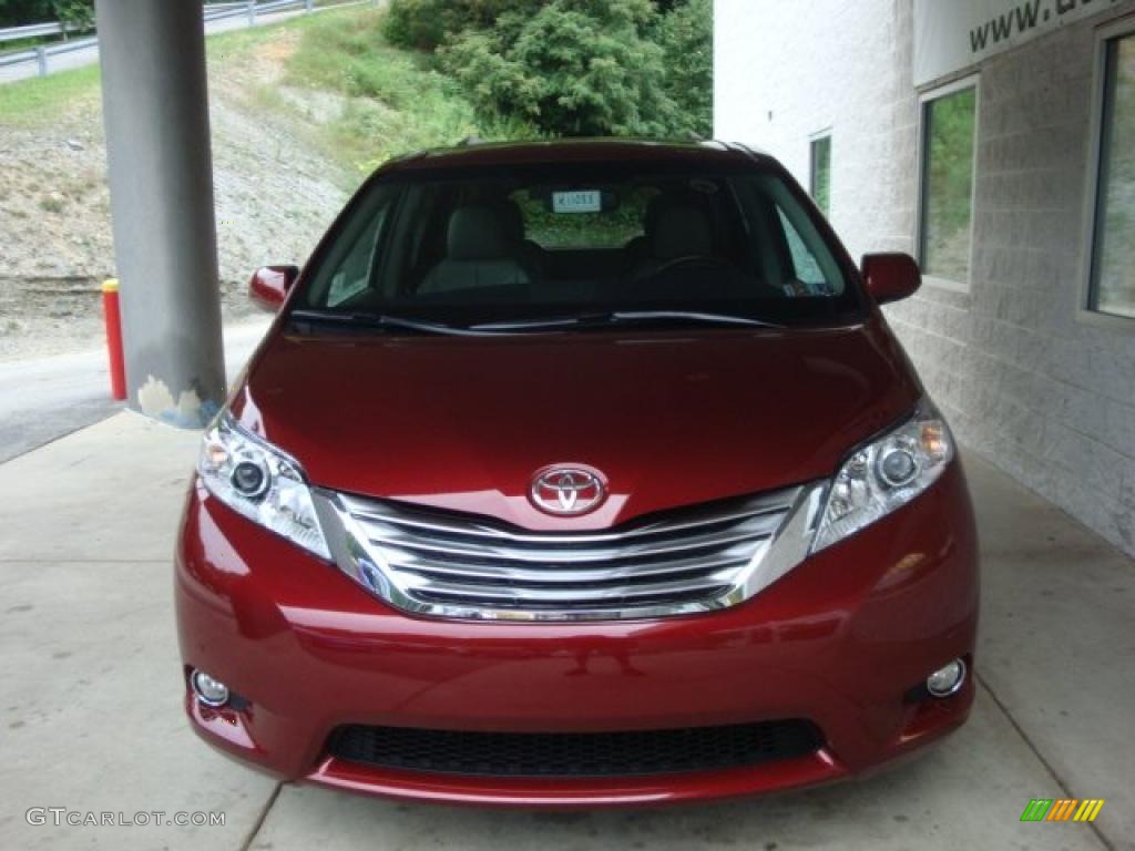 2011 Sienna Limited AWD - Salsa Red Pearl / Bisque photo #6