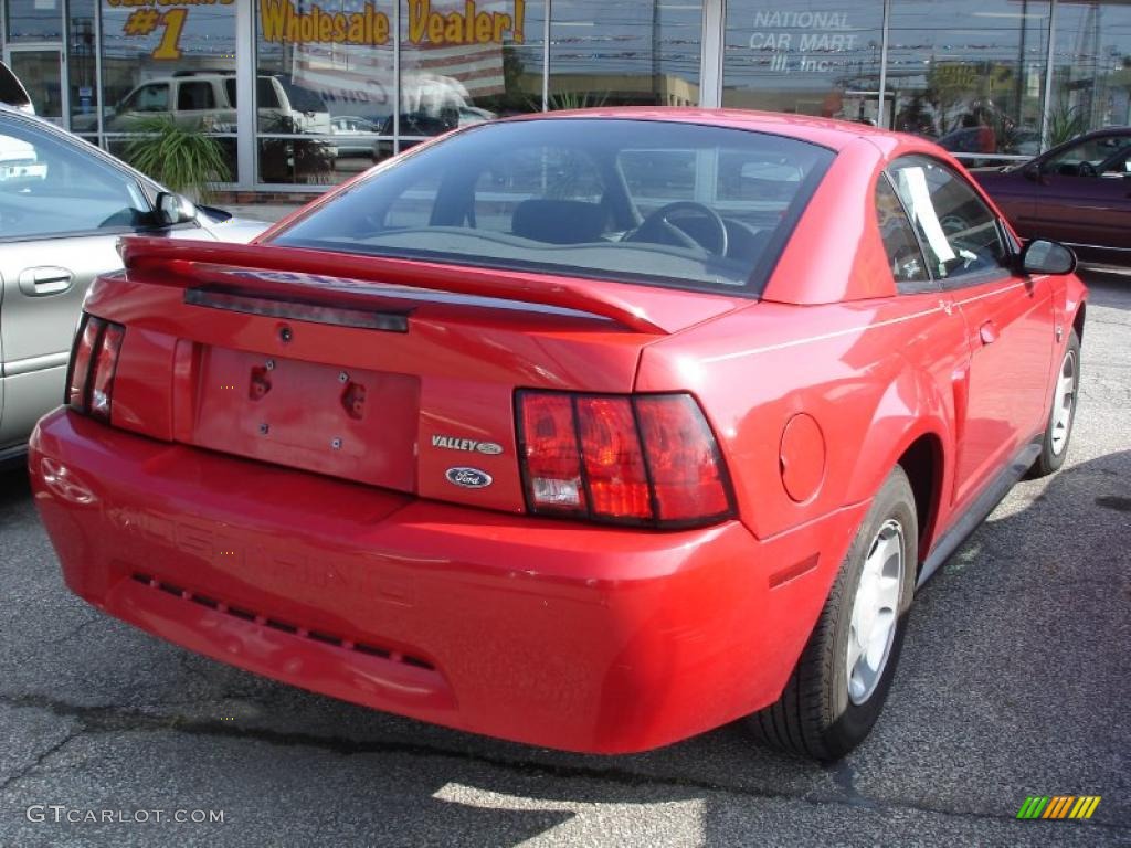 1999 Mustang V6 Coupe - Rio Red / Dark Charcoal photo #3