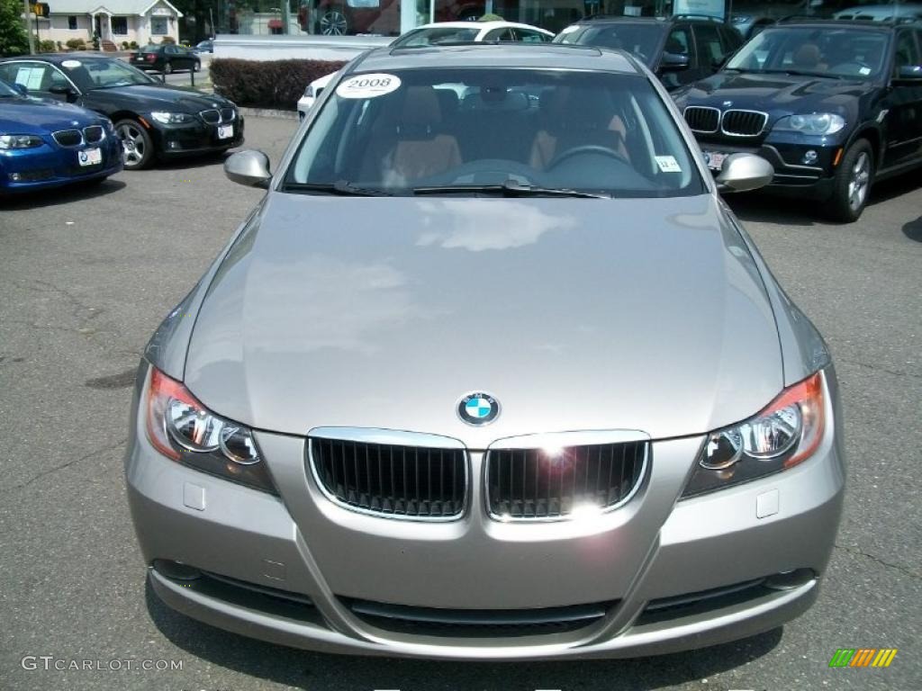 2008 3 Series 328xi Sedan - Platinum Bronze Metallic / Terra Dakota Leather photo #2