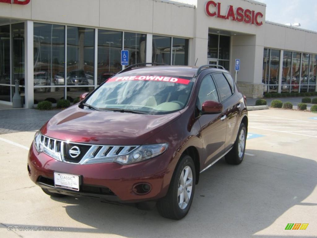 2009 Murano S AWD - Merlot Metallic / Beige photo #1