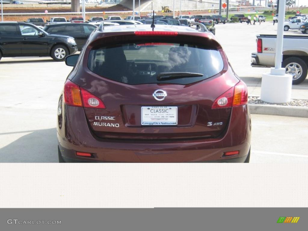 2009 Murano S AWD - Merlot Metallic / Beige photo #4