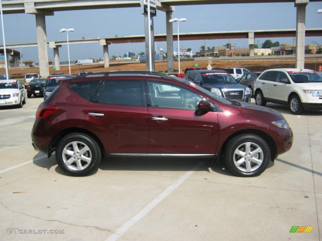 2009 Murano S AWD - Merlot Metallic / Beige photo #5