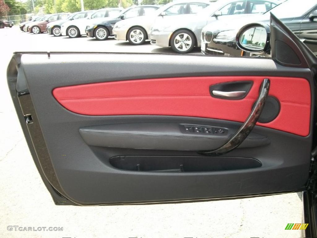 2008 1 Series 135i Convertible - Jet Black / Coral Red photo #9