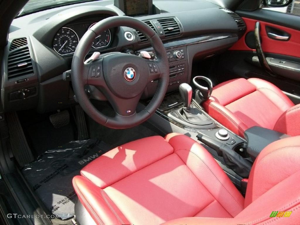 2008 1 Series 135i Convertible - Jet Black / Coral Red photo #10