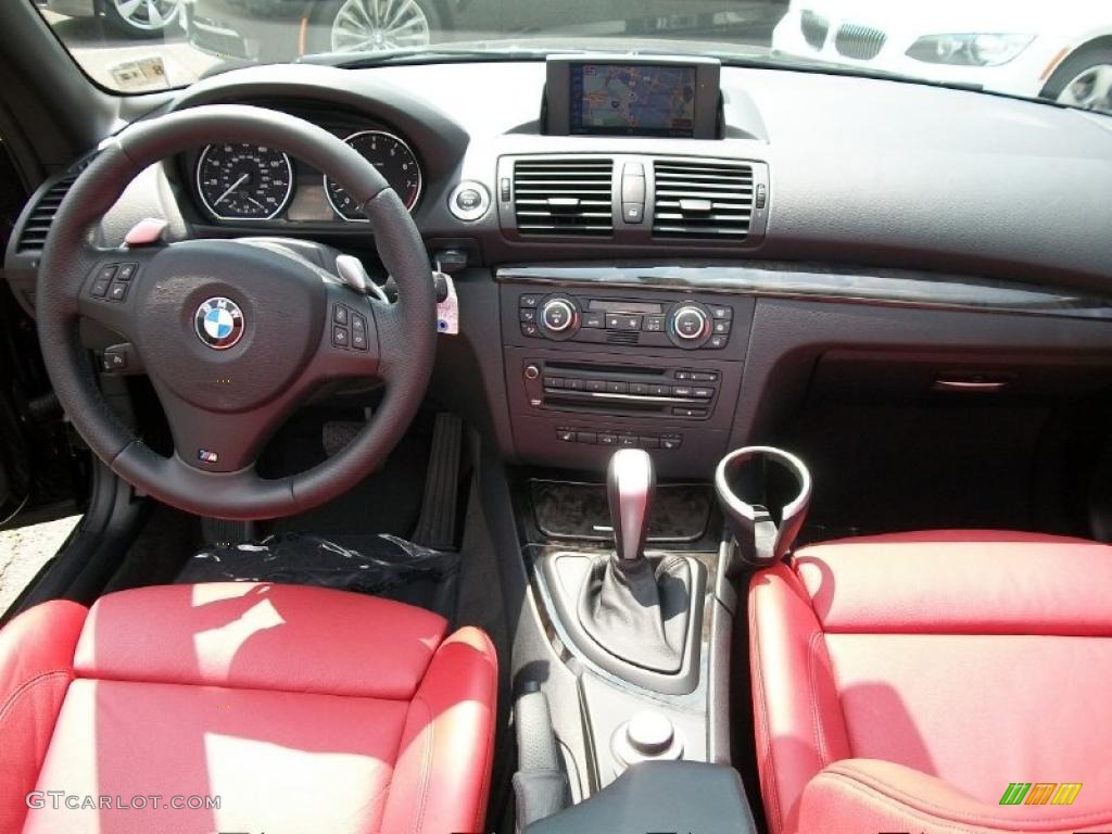 2008 1 Series 135i Convertible - Jet Black / Coral Red photo #13