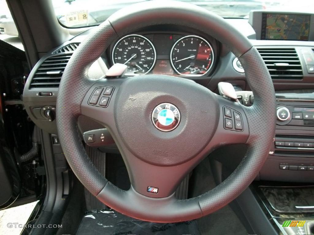 2008 1 Series 135i Convertible - Jet Black / Coral Red photo #14