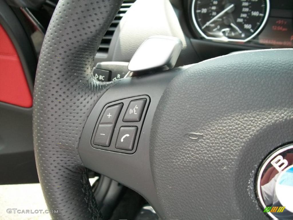 2008 1 Series 135i Convertible - Jet Black / Coral Red photo #15