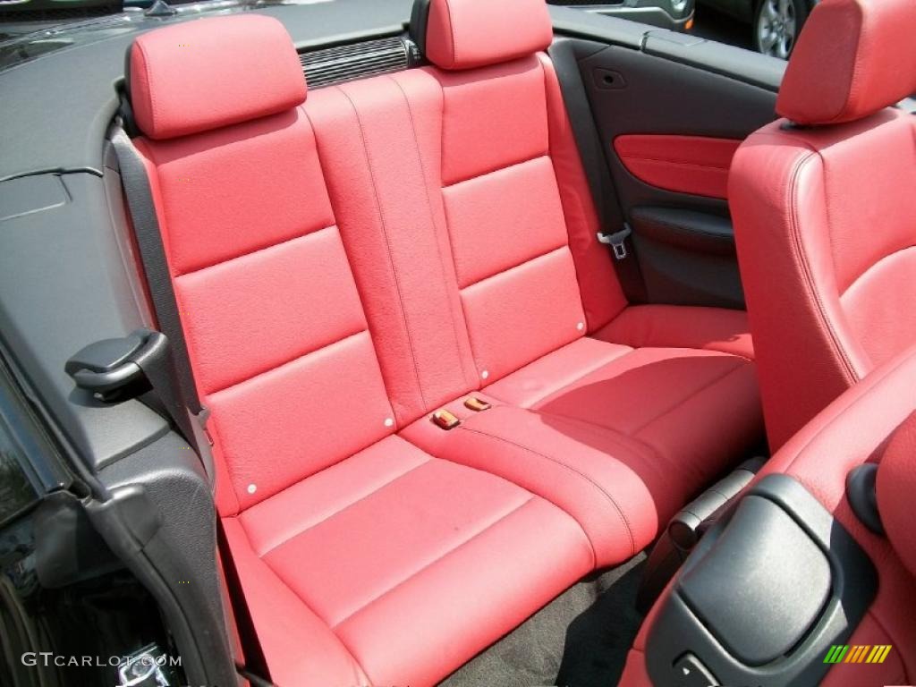 2008 1 Series 135i Convertible - Jet Black / Coral Red photo #23