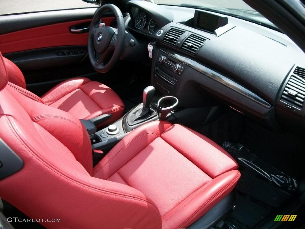 2008 1 Series 135i Convertible - Jet Black / Coral Red photo #24