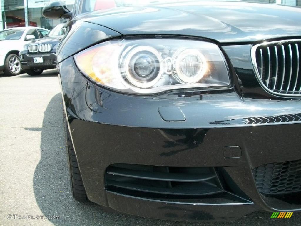 2008 1 Series 135i Convertible - Jet Black / Coral Red photo #27