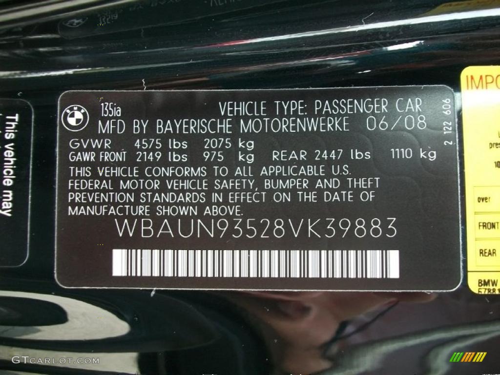 2008 1 Series 135i Convertible - Jet Black / Coral Red photo #30