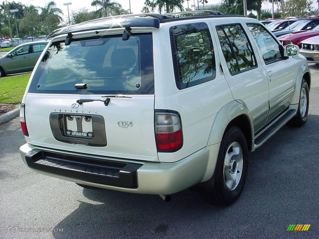 1998 QX4 4x4 - Arctic White Pearl Metallic / Stone Beige photo #3