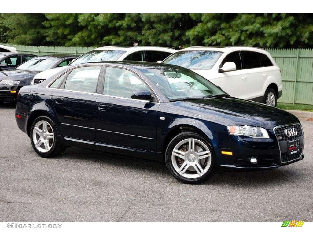 2008 A4 2.0T quattro Sedan - Deep Sea Blue Pearl Effect / Light Gray photo #8